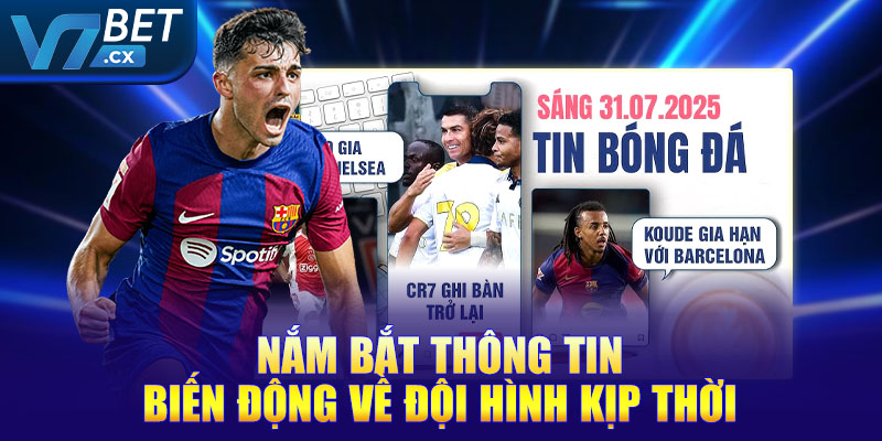Nắm bắt thông tin biến động về đội hình kịp thời